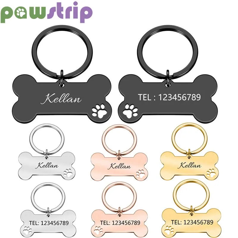 Personalized Engraved Bone Pet ID Tag - product image 1