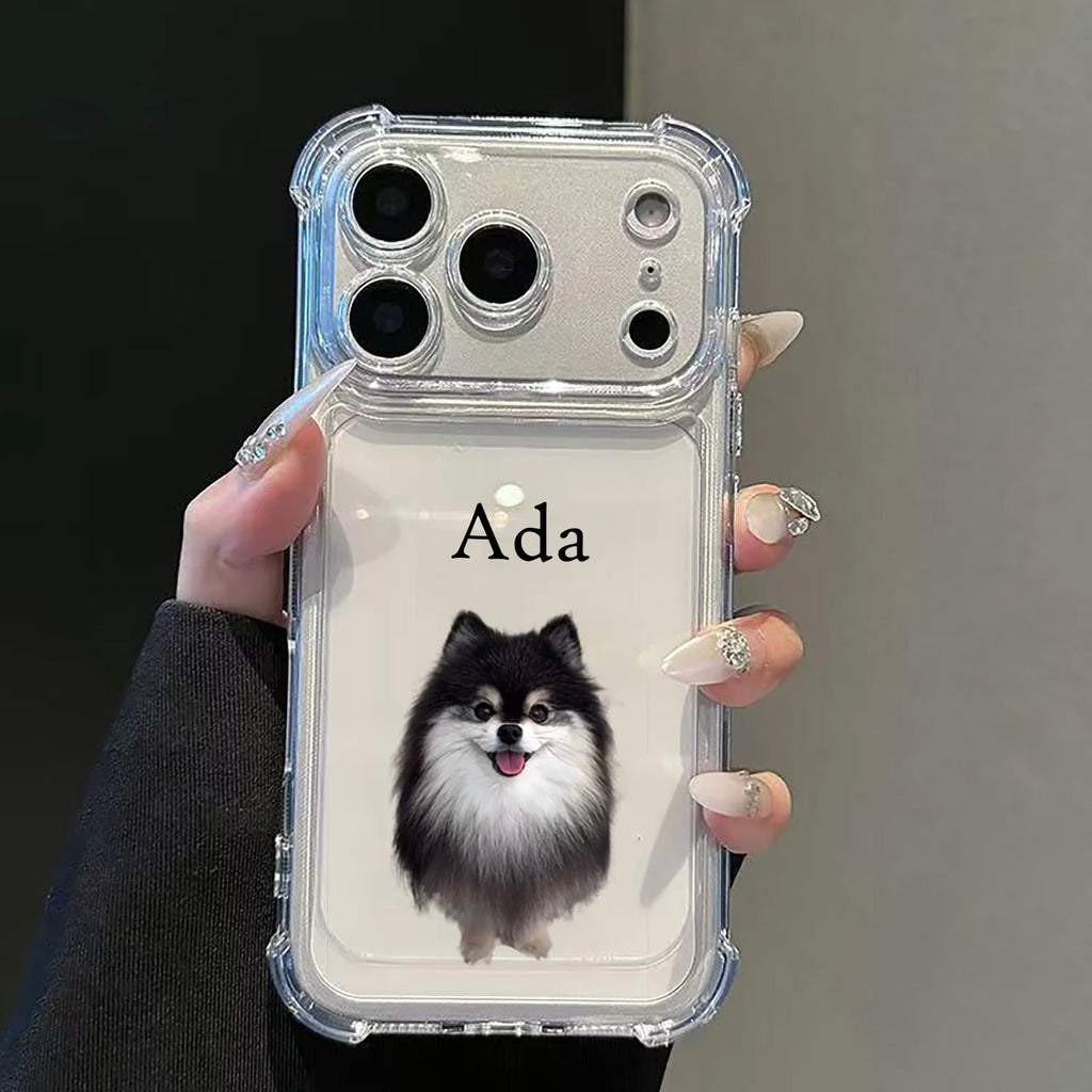 Personalized pet photo phone case for iPhone custom dog or cat case