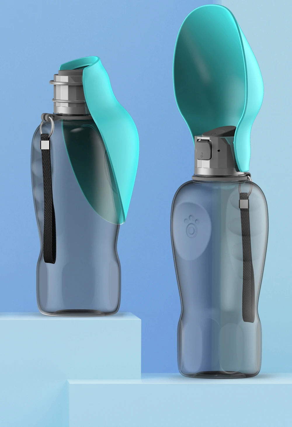 Portable dog travel water bottle 27 fl oz 800 ml with drinking dispenser
