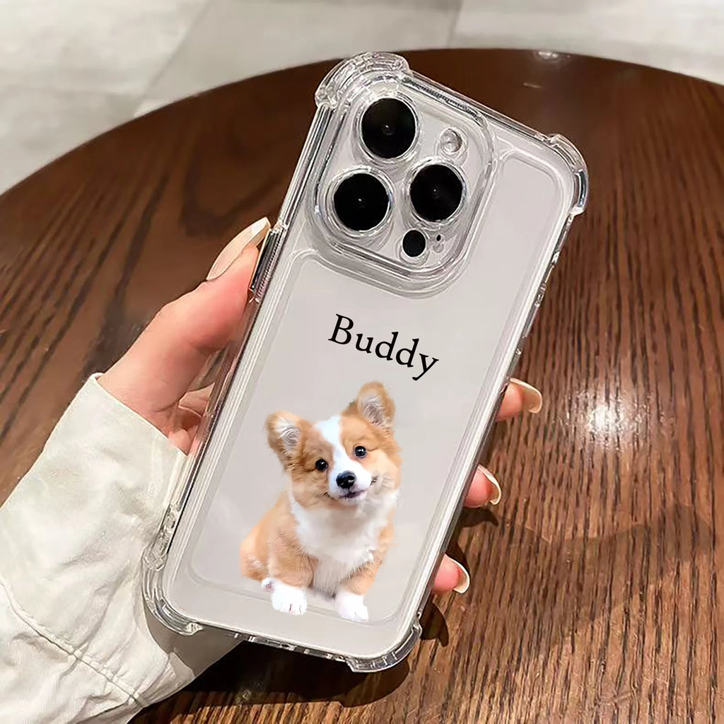 Personalized pet photo phone case for iPhone custom dog or cat case