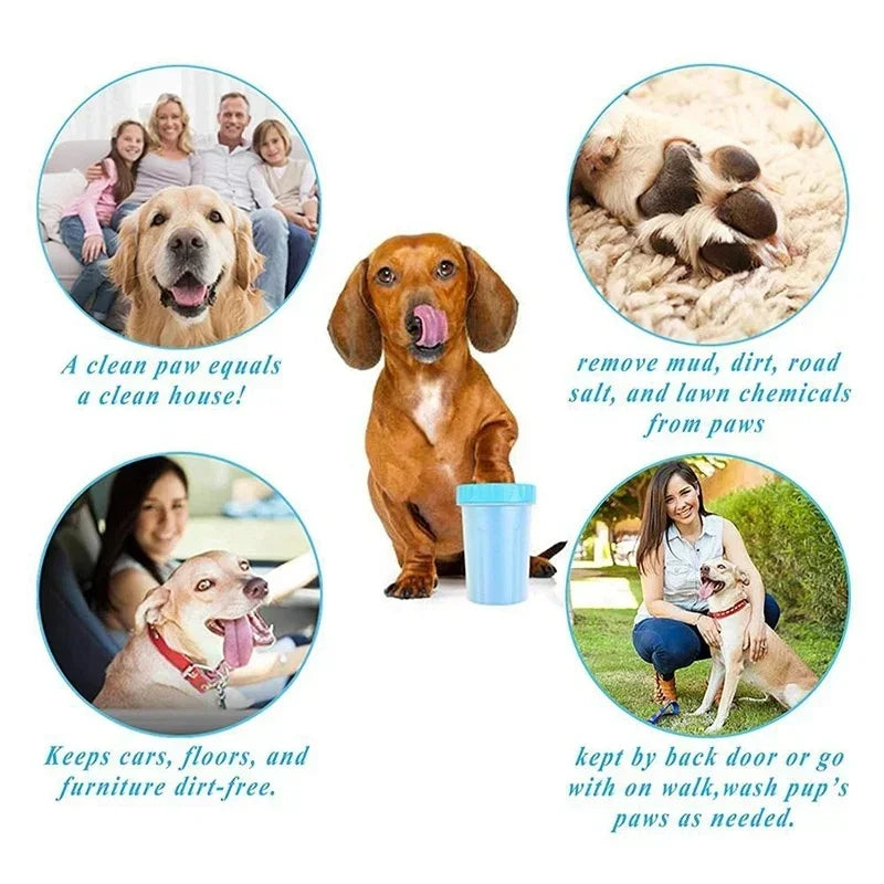 Dog paw cleaner cup portable paw washer for muddy paws after walks