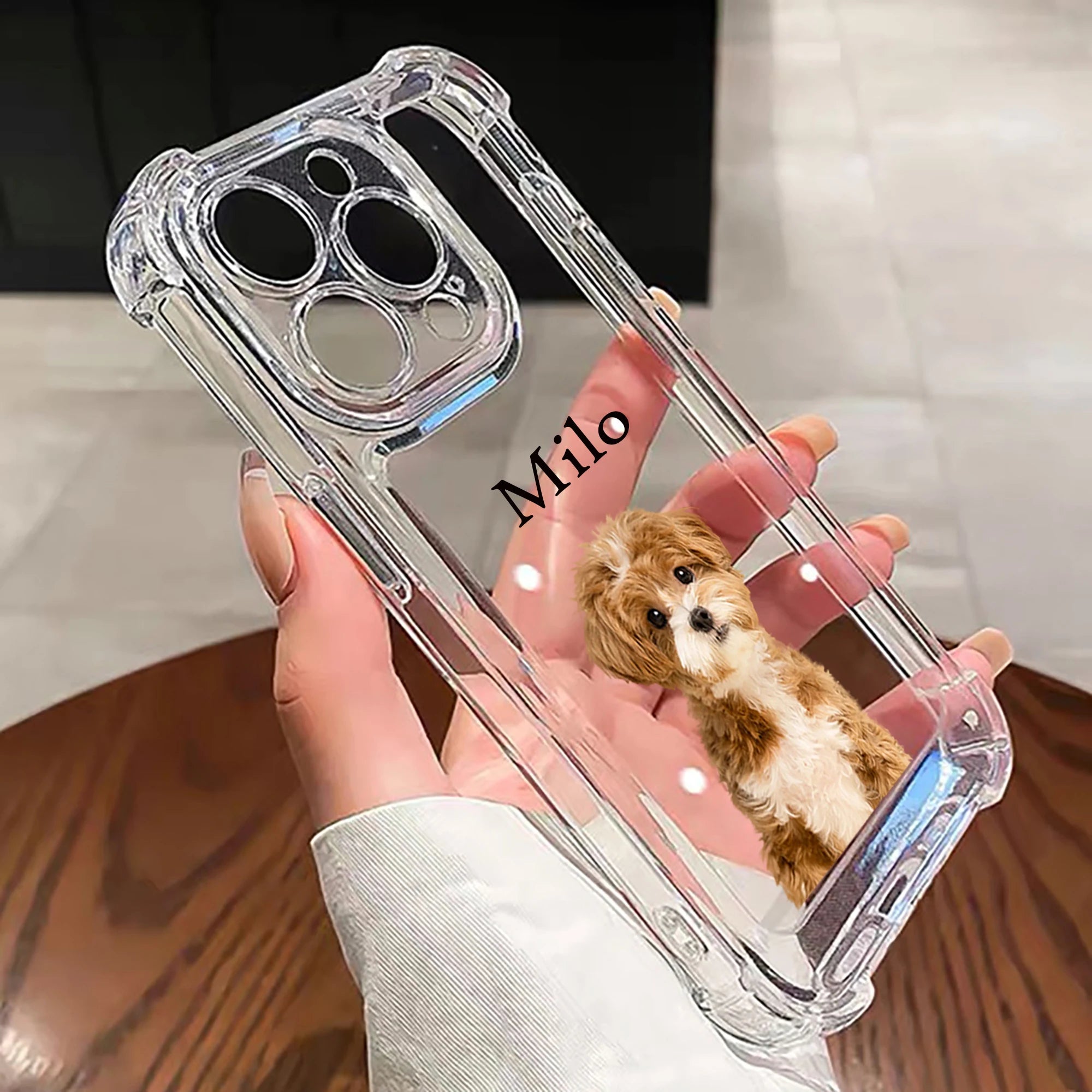 Personalized pet photo phone case for iPhone custom dog or cat case