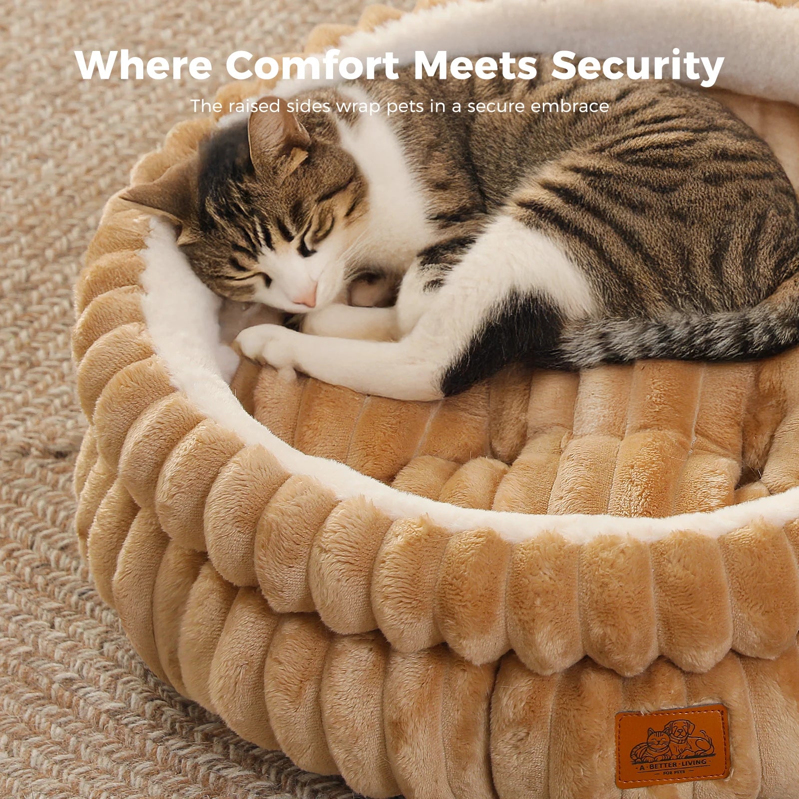 Cozy Round Pet Bed with Non-Slip Base - product image 4