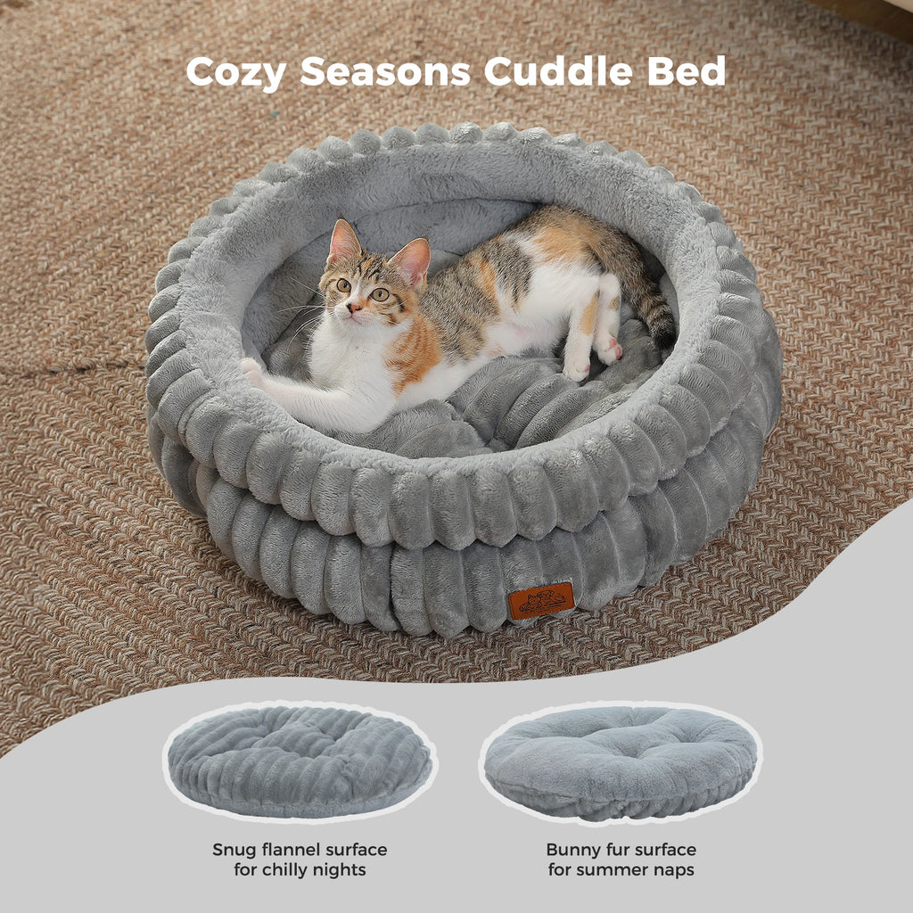 Cozy Round Pet Bed with Non-Slip Base - product image 2