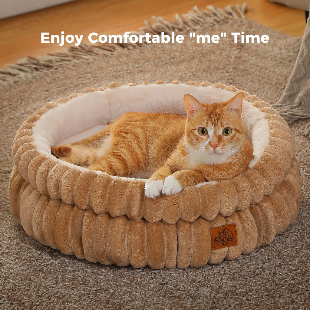 Cozy Round Pet Bed with Non-Slip Base - product image 3