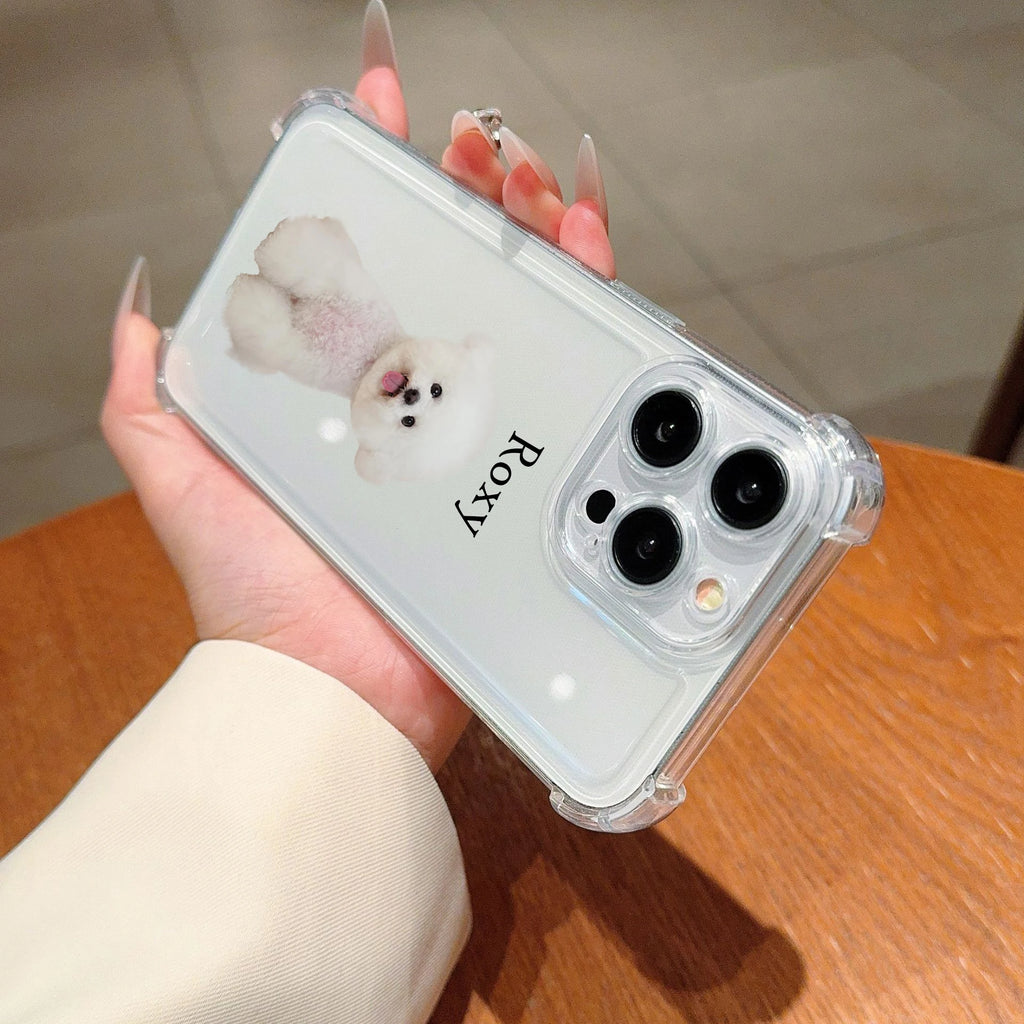 Personalized pet photo phone case for iPhone custom dog or cat case
