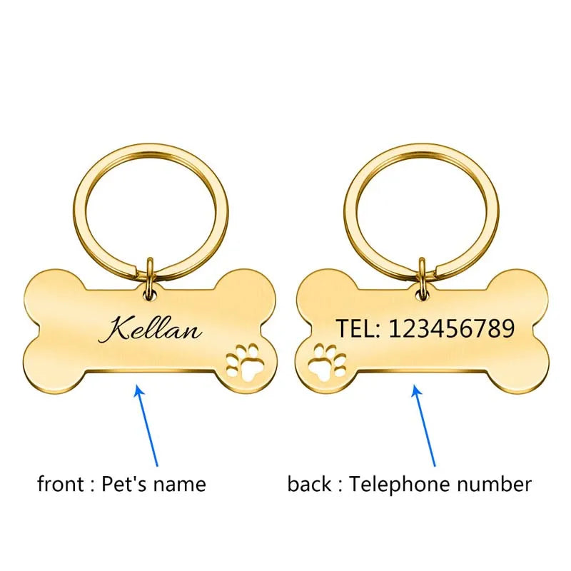 Personalized Engraved Bone Pet ID Tag - product image 15