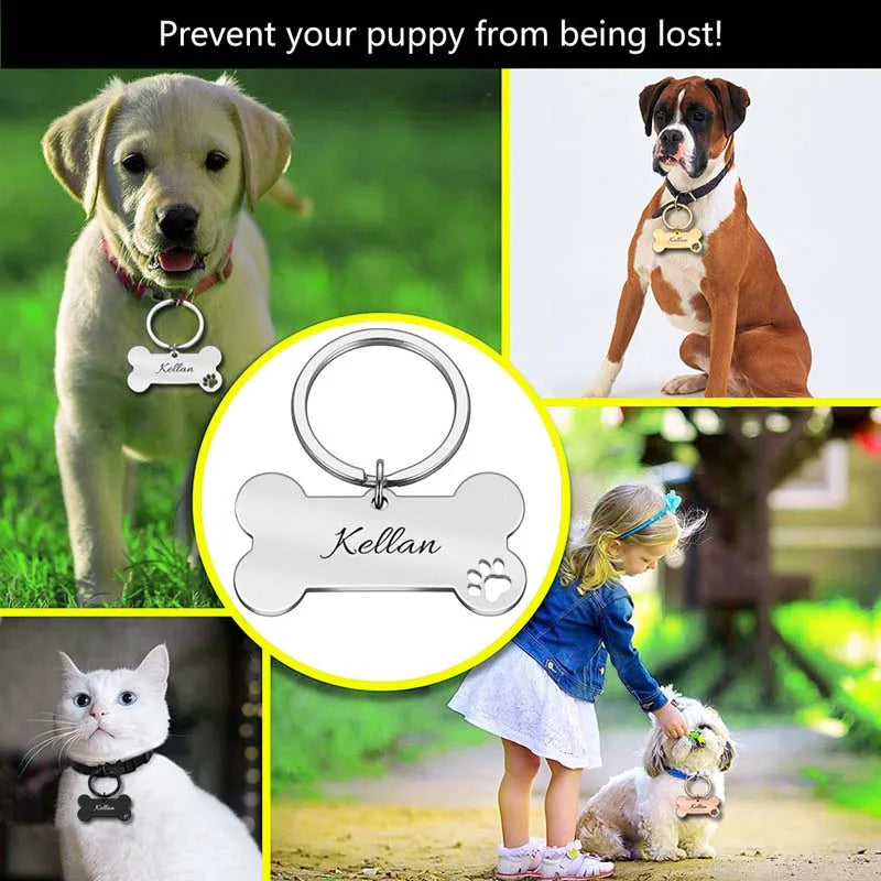 Personalized Engraved Bone Pet ID Tag - product image 2