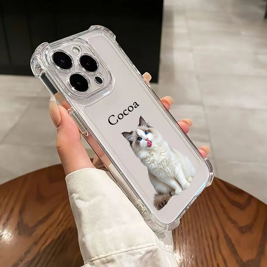 Personalized pet photo phone case for iPhone custom dog or cat case