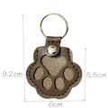 Pet fur keepsake keychain dog and cat paw print locket memorial gift