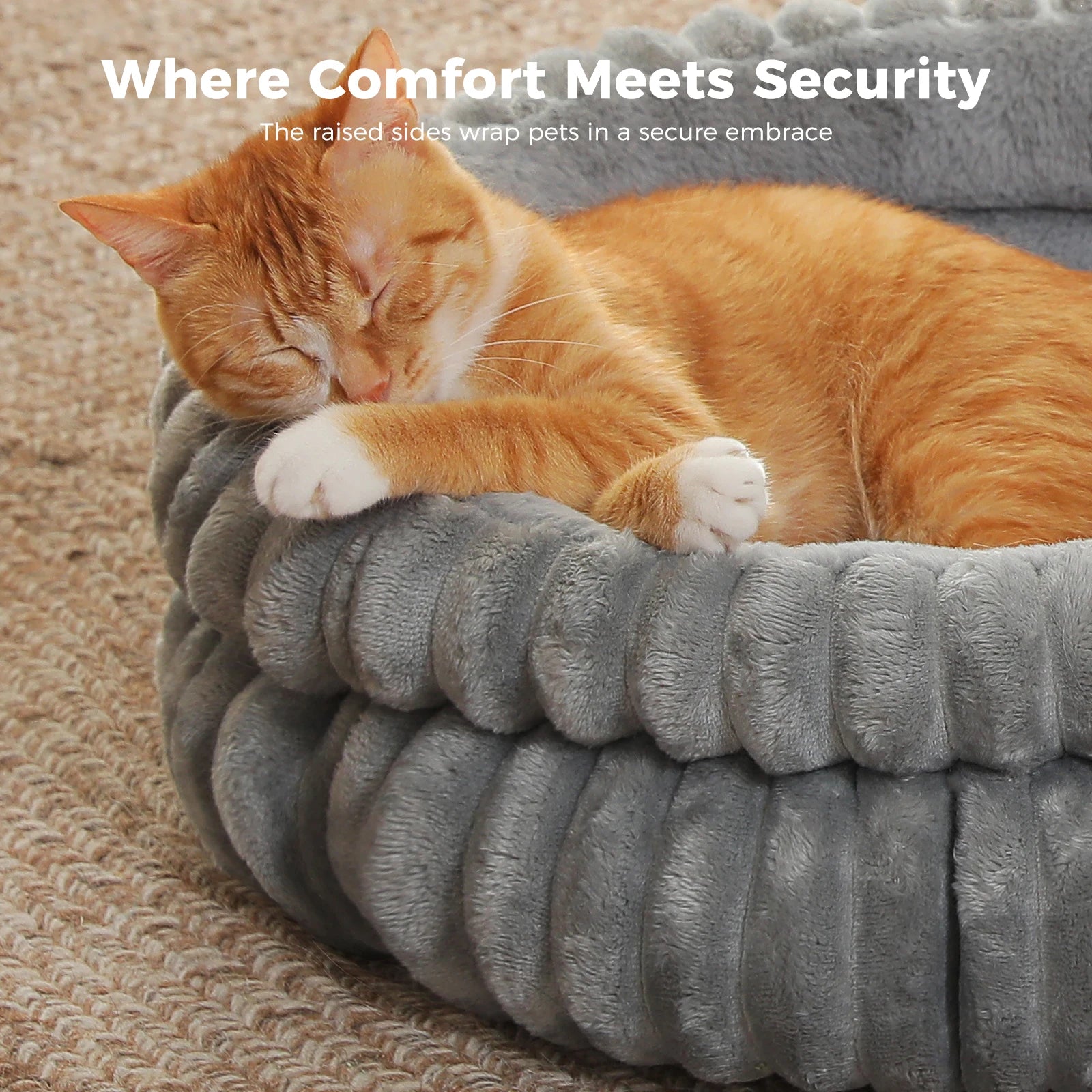 Cozy Round Pet Bed with Non-Slip Base - product image 9