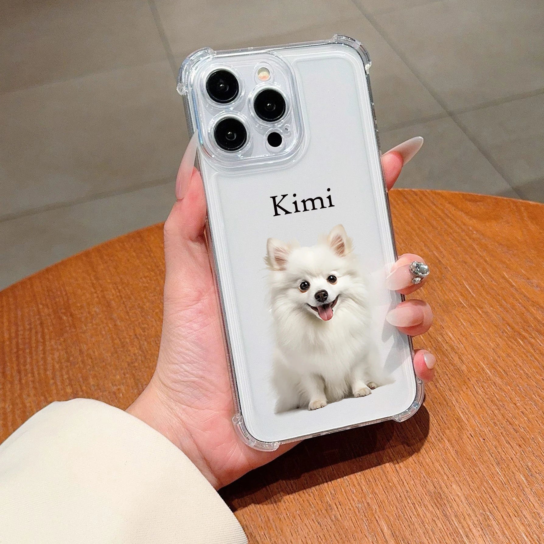 Personalized pet photo phone case for iPhone custom dog or cat case