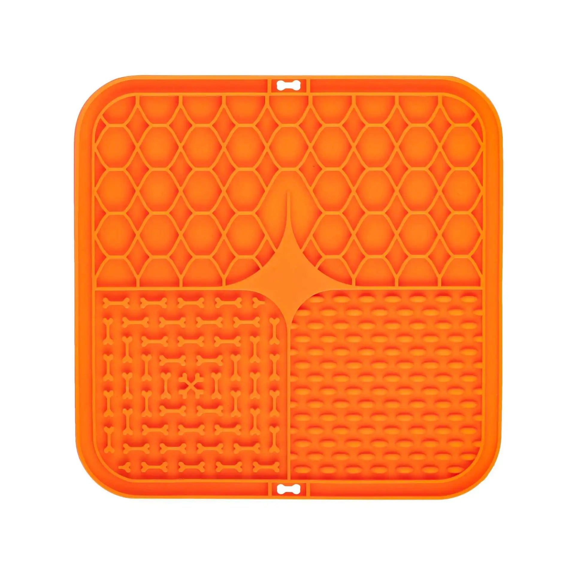 Silicone dog lick mat slow feeder treat mat for grooming and bath time